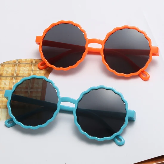 2022 새로운 디자인 패션 귀여운 라운드 프레임 어린이 UV400 태양 안경 다채로운 야외 여행 어린이 선글라스